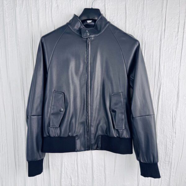 Men's Structured PU Rider Jacket——KF-J004